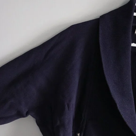 Wilfred Cocoon Open Front S Purple Raglan‎ Long Sleeve Collared Sweater Cardigan - Picture 3 of 11